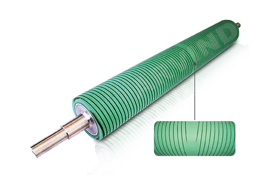 Rubber Grooved Spreader Rollers